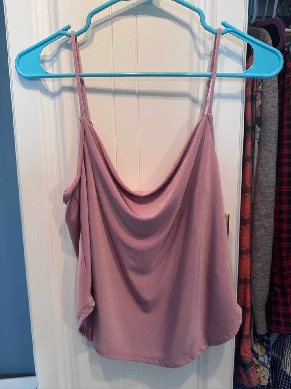 wild fable Mauve Pink Cowl Neck Satin-Look Camisole